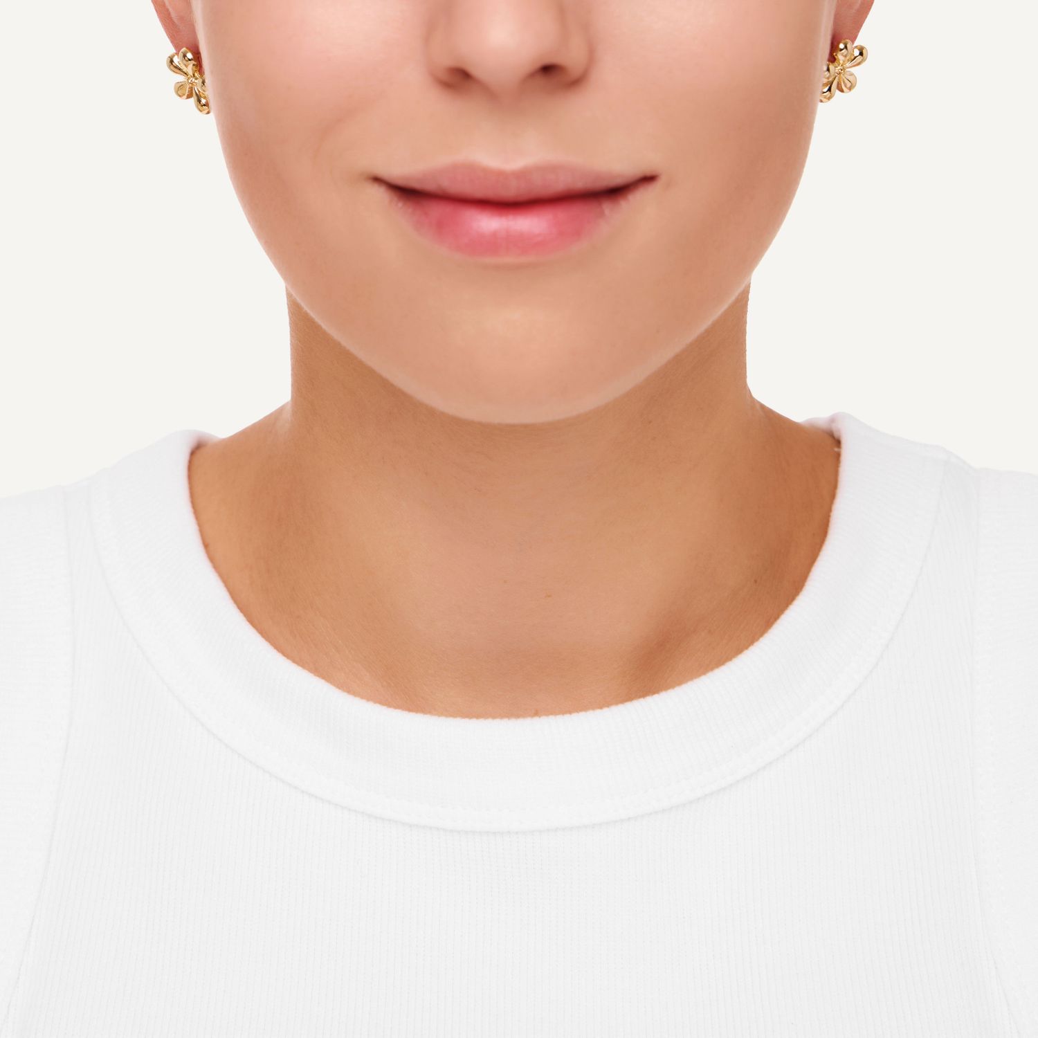 Серьги Oblong Flower Earrings – Gold