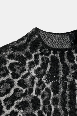 ZARA СВИТЕР С ШИРОКИМИ РУКАВАМИ, СЕРЫЙ