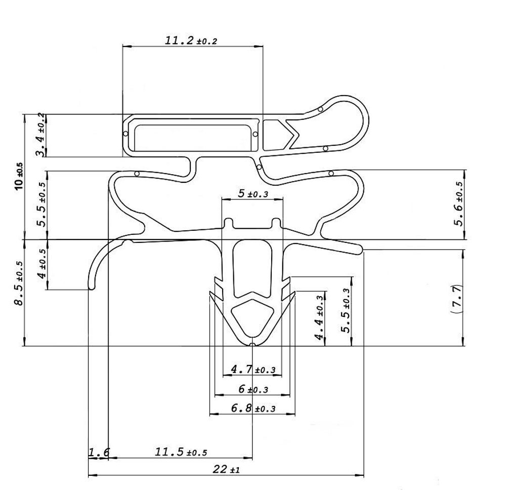 Уплотнитель для холодильника  Electrolux ERB8643 м.к 680*570 мм (010)