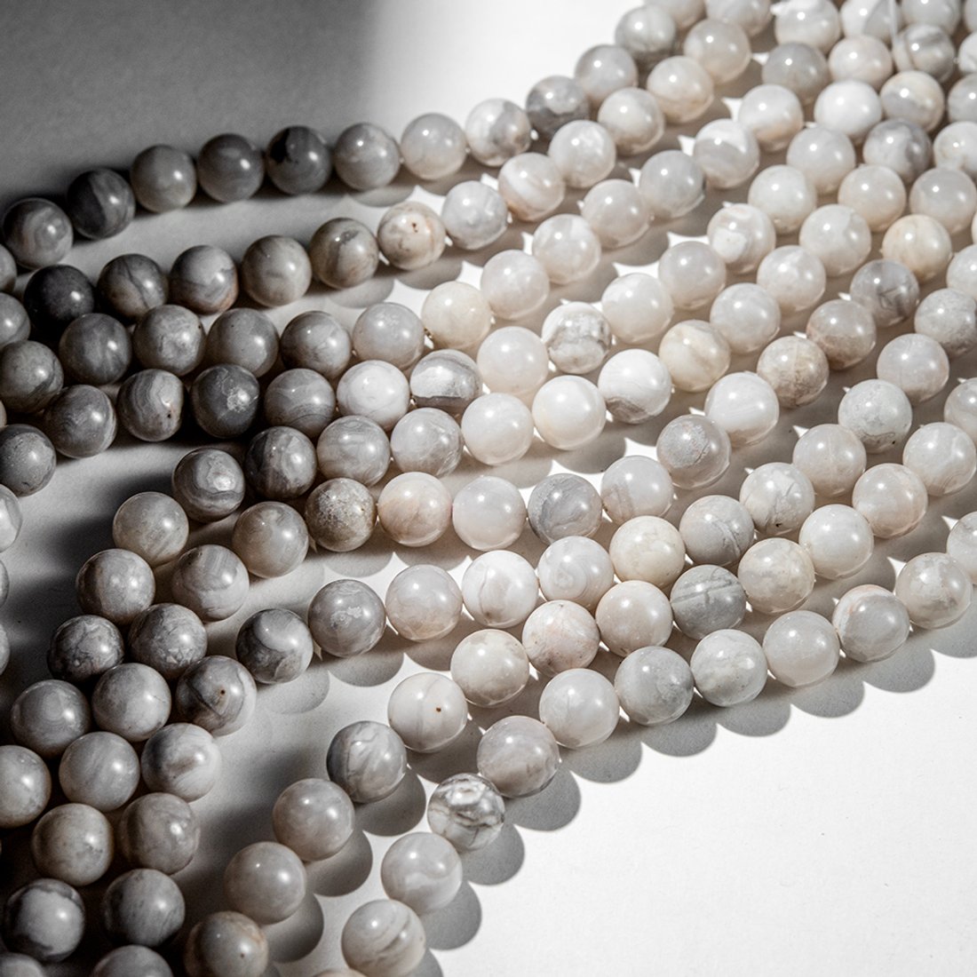 Агат белый натуральный, 12,5мм, шар