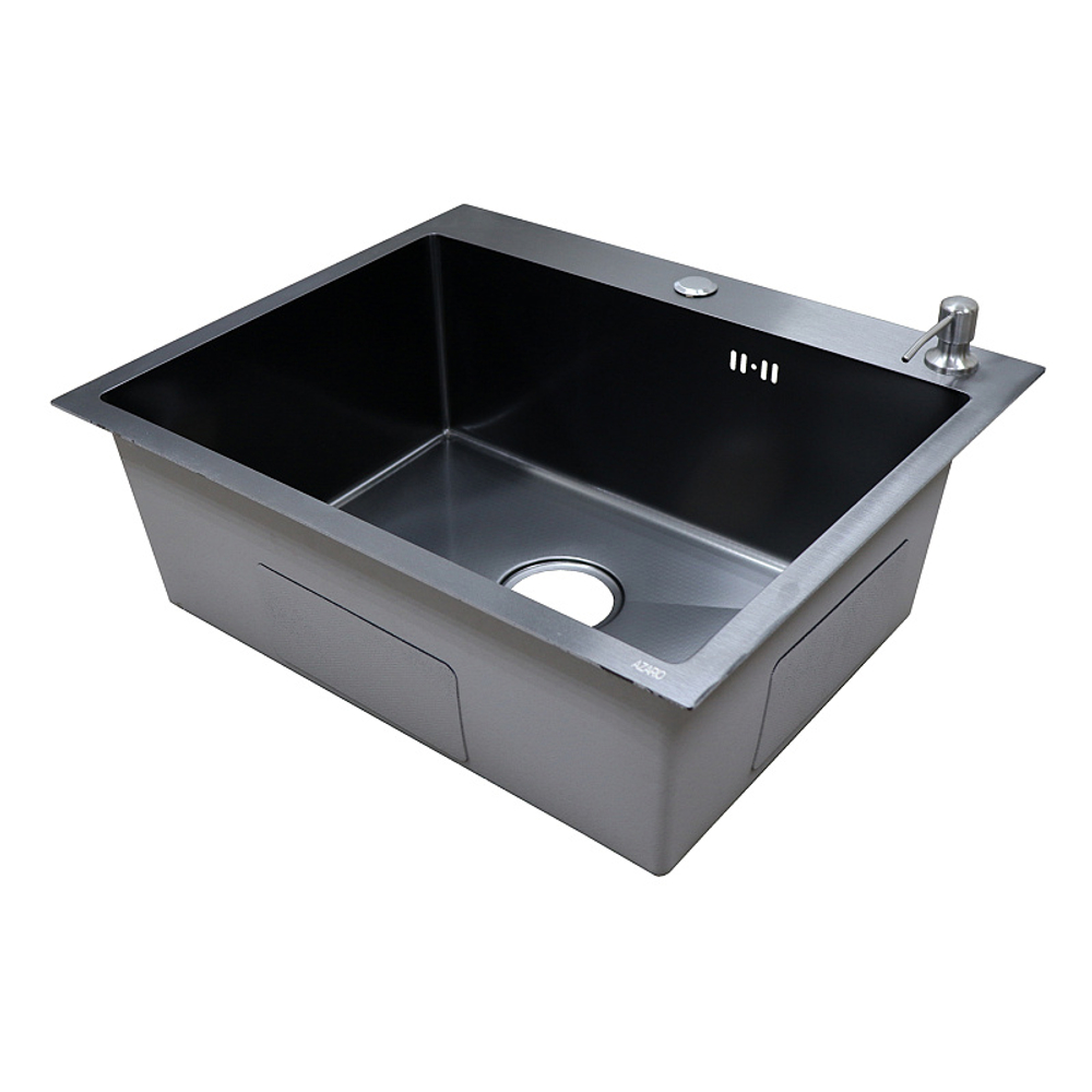 Мойка AZARIO кухонная NICOLE 500х500х220 нерж чёрная 0543