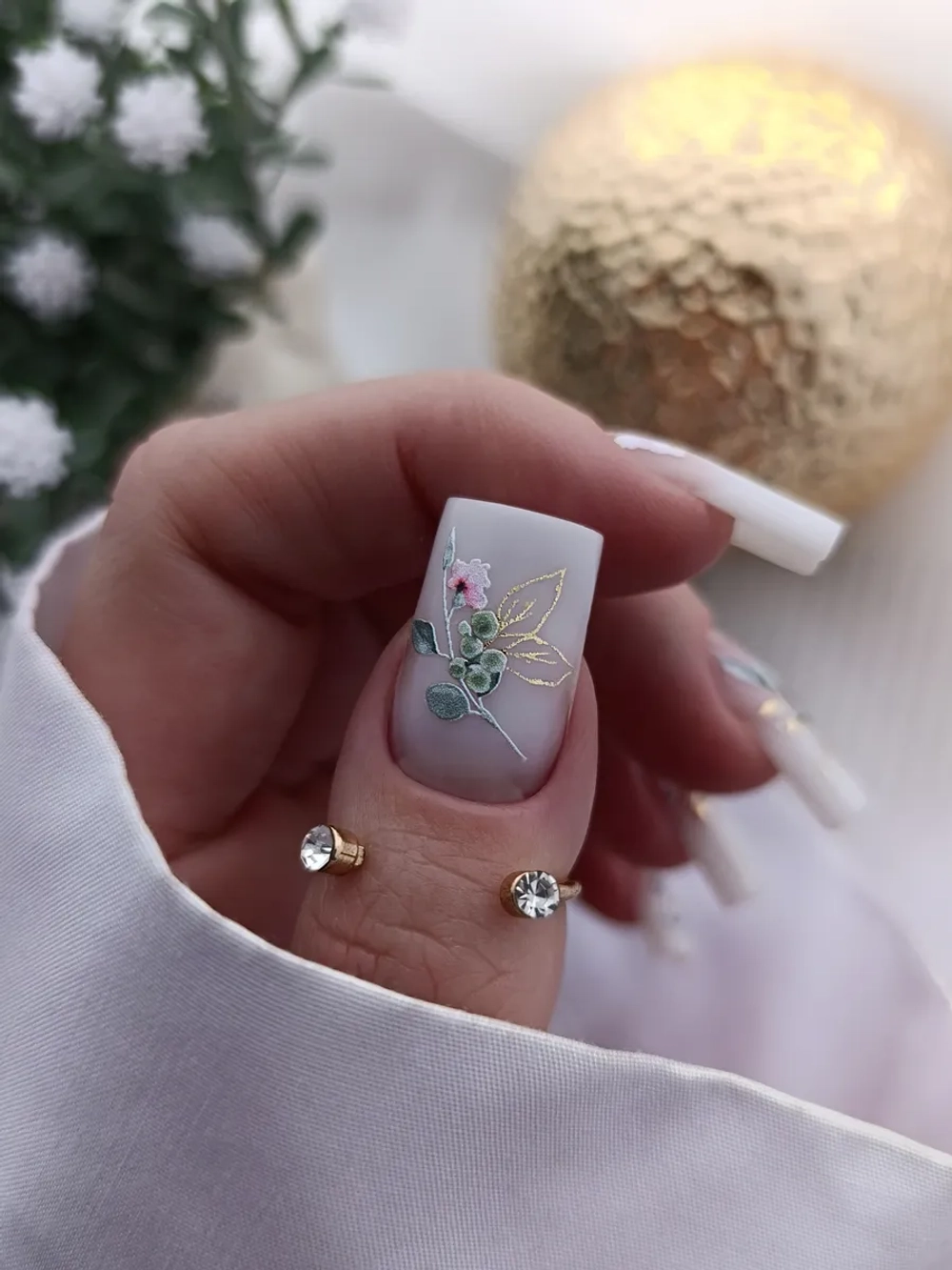 Lucky Rose Слайдеры наклейки для длинных ногтей 410
