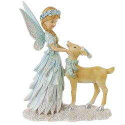 GAEM Фигурка декоративная "Фея с олененком", L13 W6 H17 см