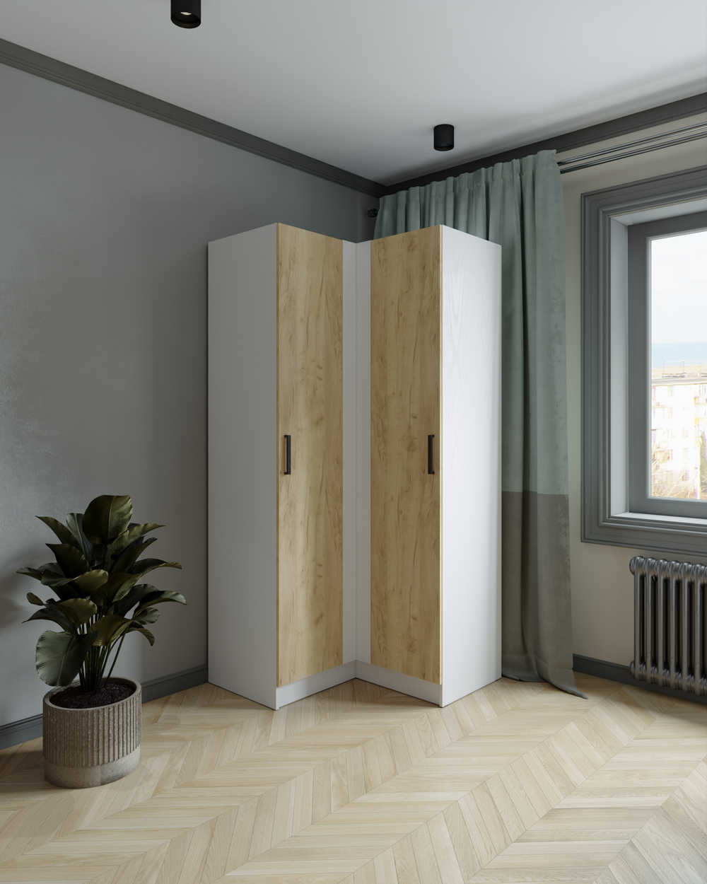 Шкаф угловой Ларс прямой (МБ3)