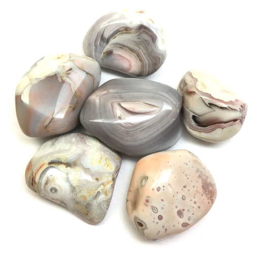 Агат розовый ботсванский, галтовка 20-30 мм