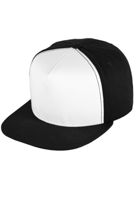 Бейсболка черная с белым и застежкой сзади