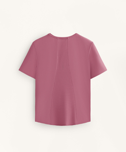 Oysho Футболка из технологичной ткани с короткими рукавами, розовый