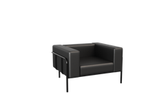 Флекс Диван одноместный FLX-1 Santorini 0401/Металл Черный 1100 *915*690