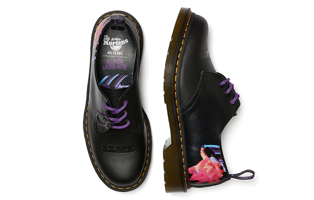 Dr. Martens Black Sabbath X Dr. Martens Crossover 1461 Retro Leather Printing Combat Boots Black Unisex