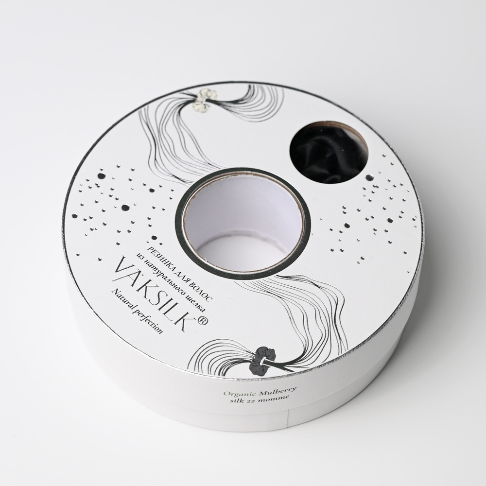 Резинка для волос "FLOWER" чёрный антрацит