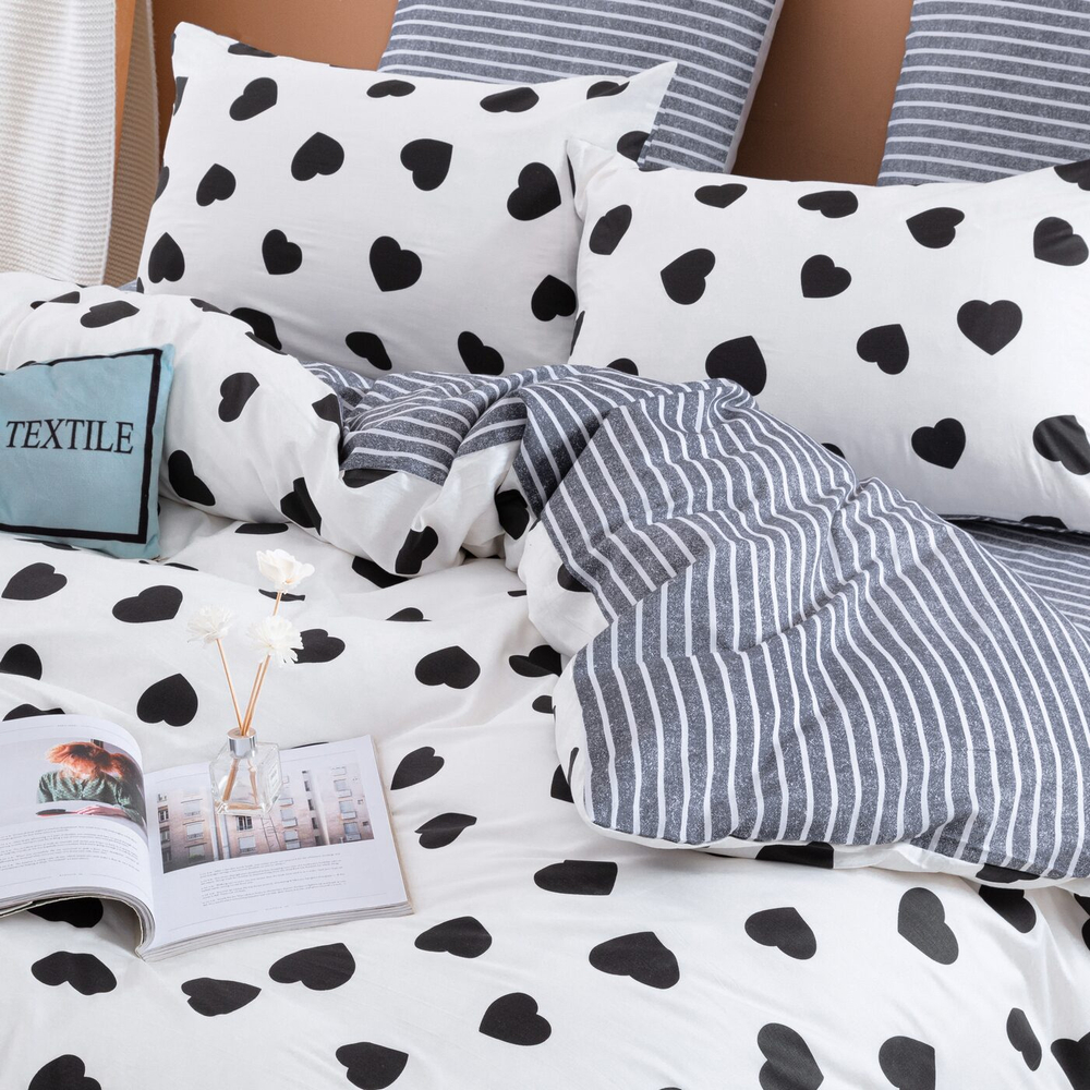 Комплект постельного белья Делюкс Сатин 100% хлопок на резинке LR362