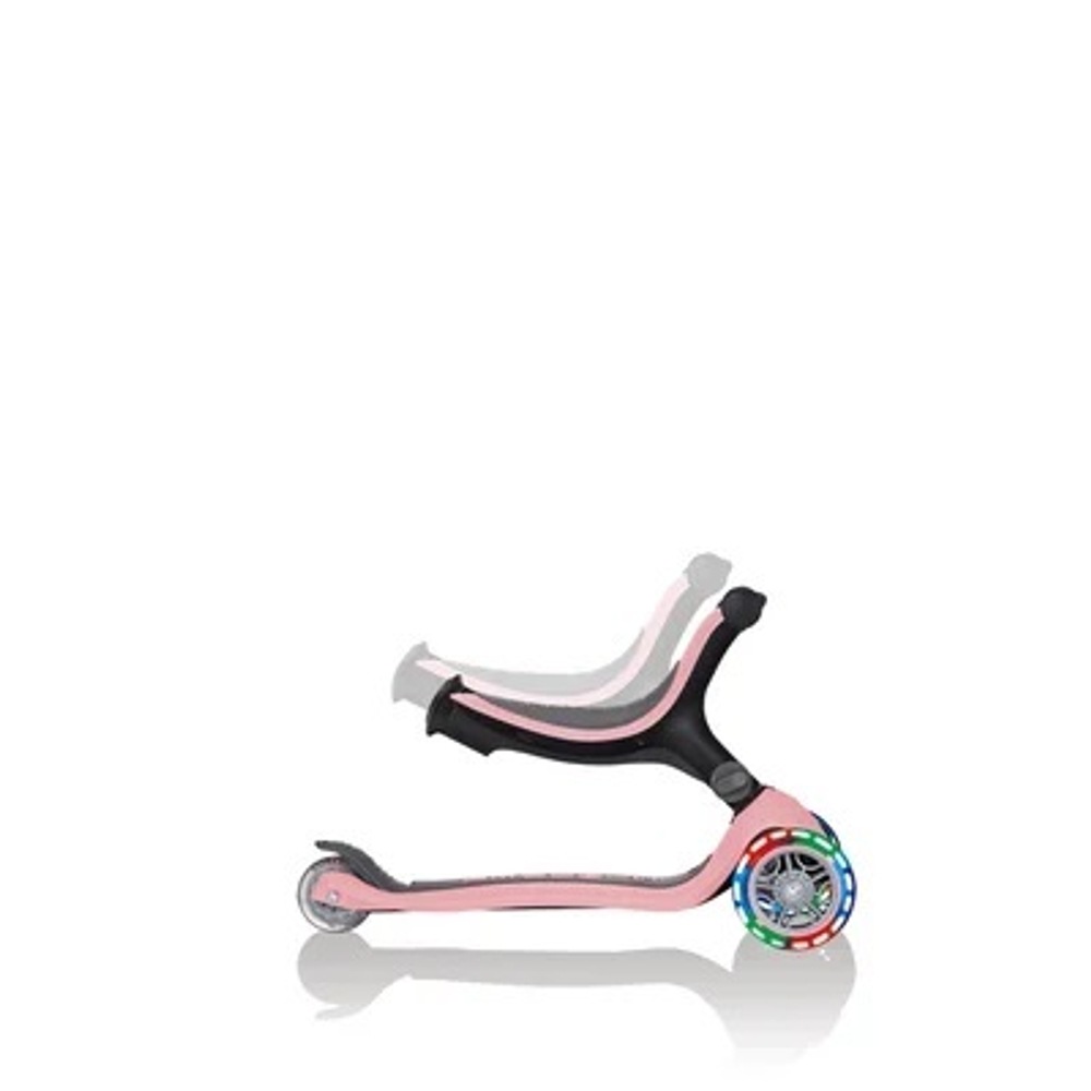 Самокат Globber Go Up Foldable Plus Lights светло-розовый
