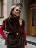 Манишка меховая шоколадный