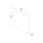 Универсальное зеркало настенное с контурной LED-подсветкой, 70 см AM.PM Gem M91AMOX0701WG