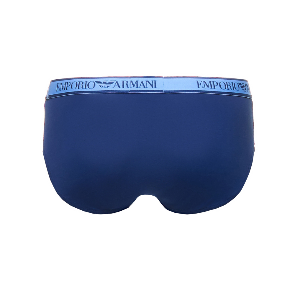 Набор мужских трусов брифов 3в1 (темно-синий, голубой, белый) Emporio Armani 111734_4F717 20711