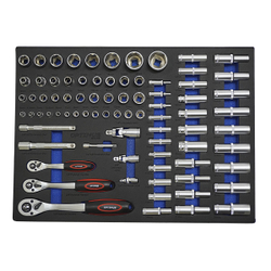 OPT-917P Тележка инструментальная, 7 полок с набором инструментов 289 пр, пластиковая столешница