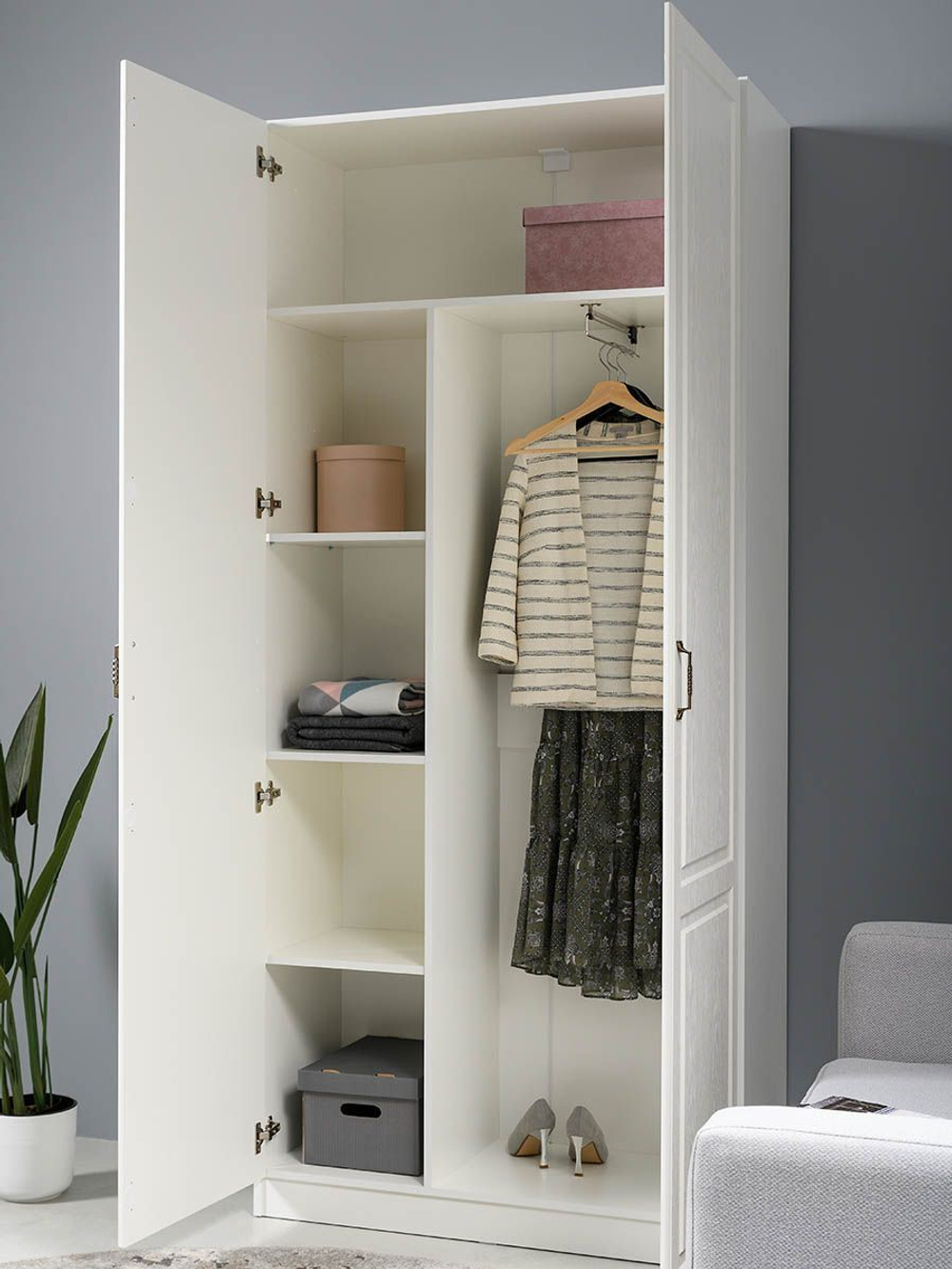 Прихожая Ливерпуль 1 Белый/Ясень ваниль