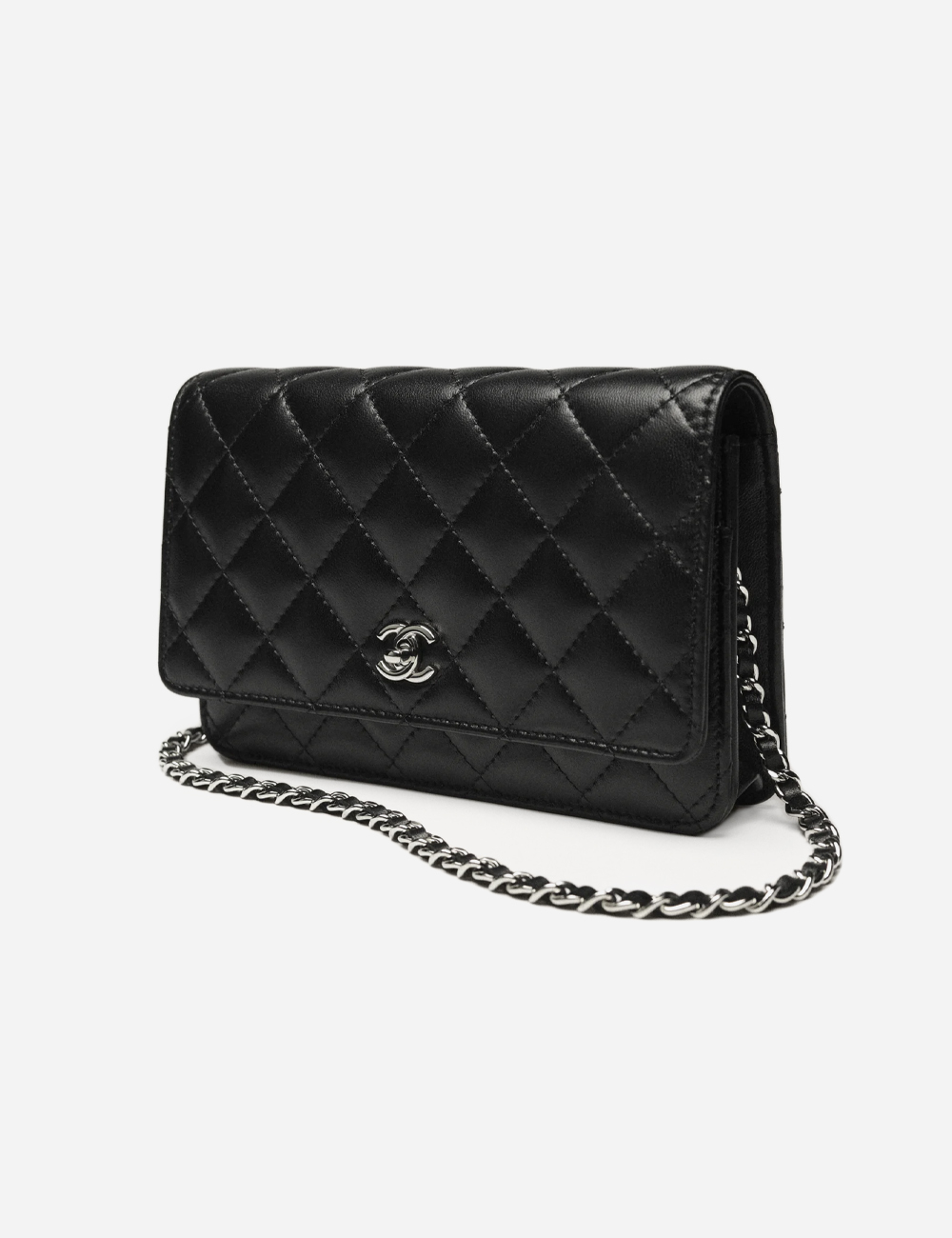 Сумка Chanel Classic Wallet On Chain Lambskin "Black"
