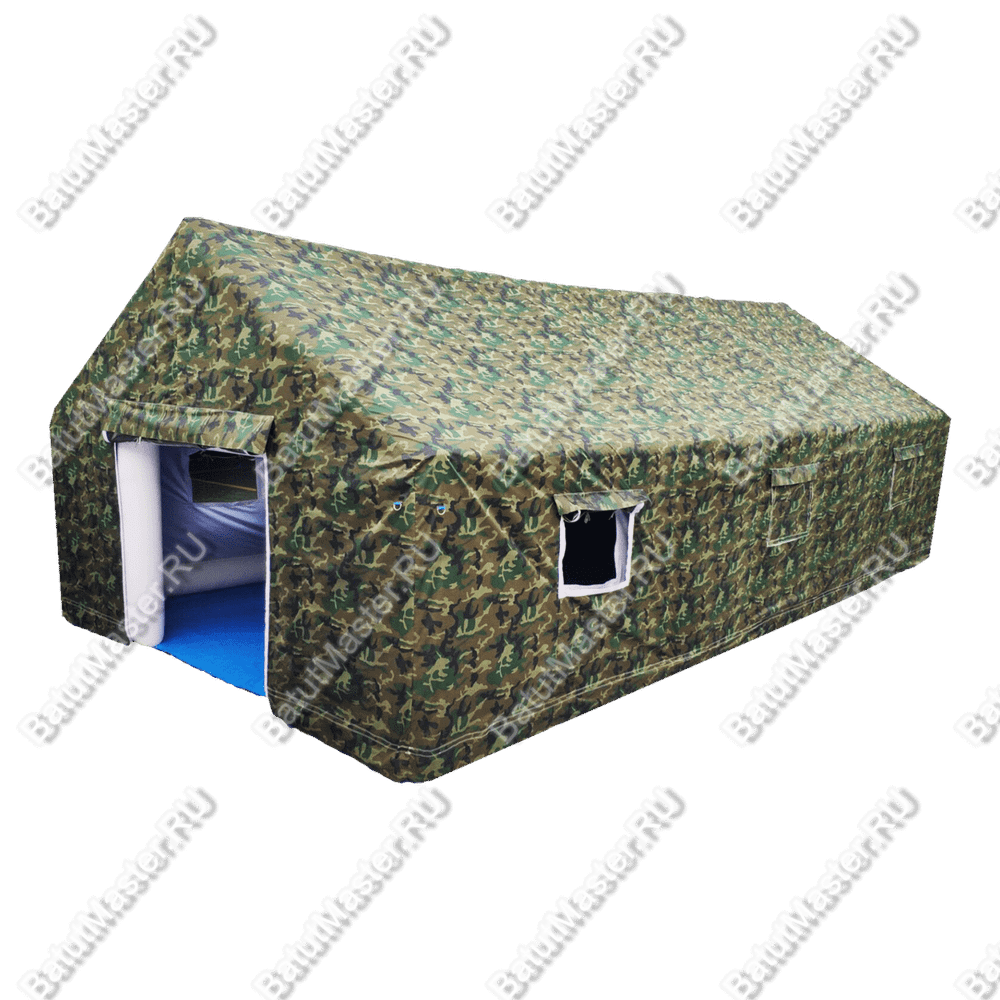 Обустройство городка «Гарнизон» из ПВХ, казарма камуфляж, 10×4×4,5 м