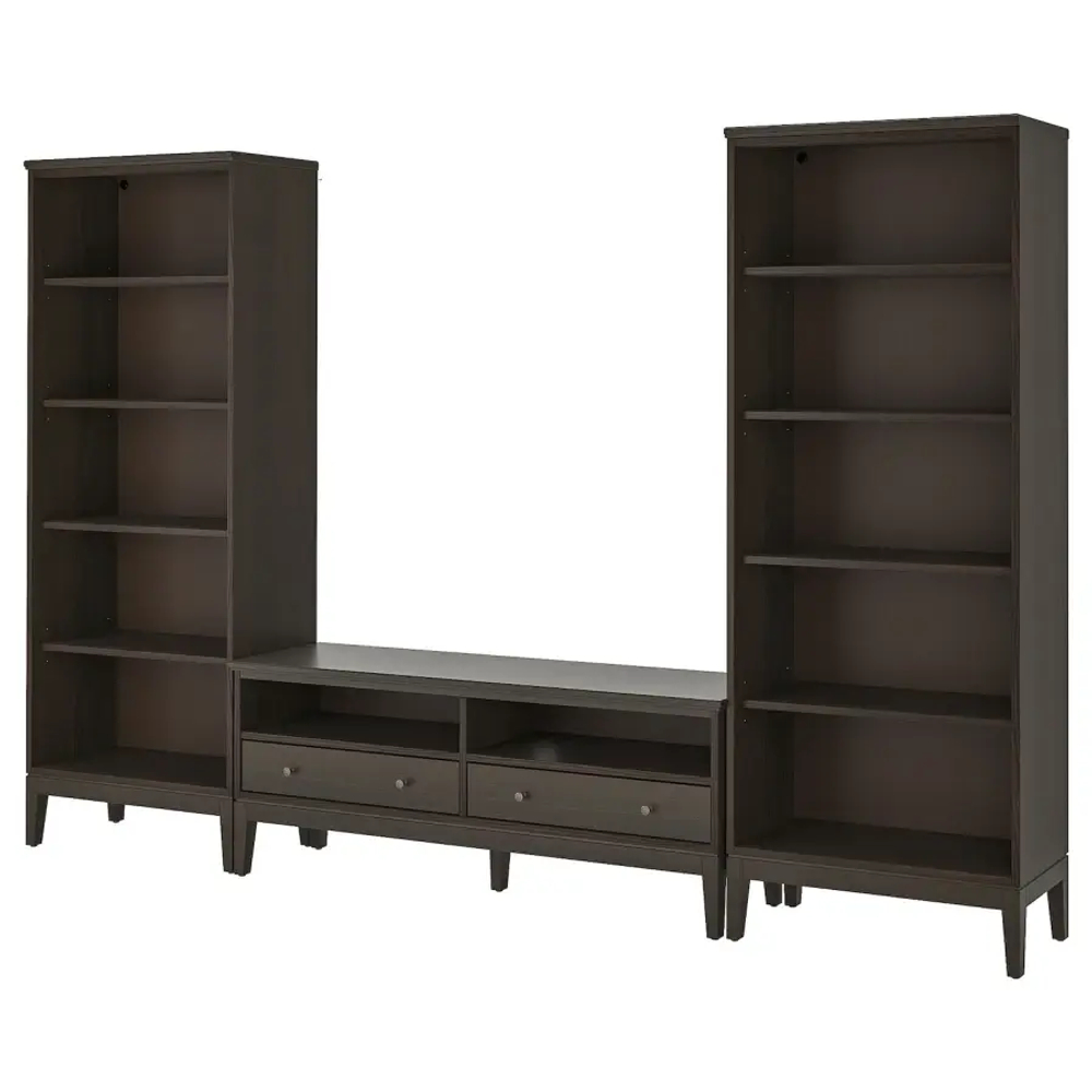 Тумба под телевизор - IKEA IDANÄS/IDANAS, 325x40x211см, коричневый/светло-коричневый, ИДАНЭС ИКЕА