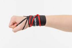 Кистевые бинты Totemic Clo неэластичные шнурковые, 8*56см, красные