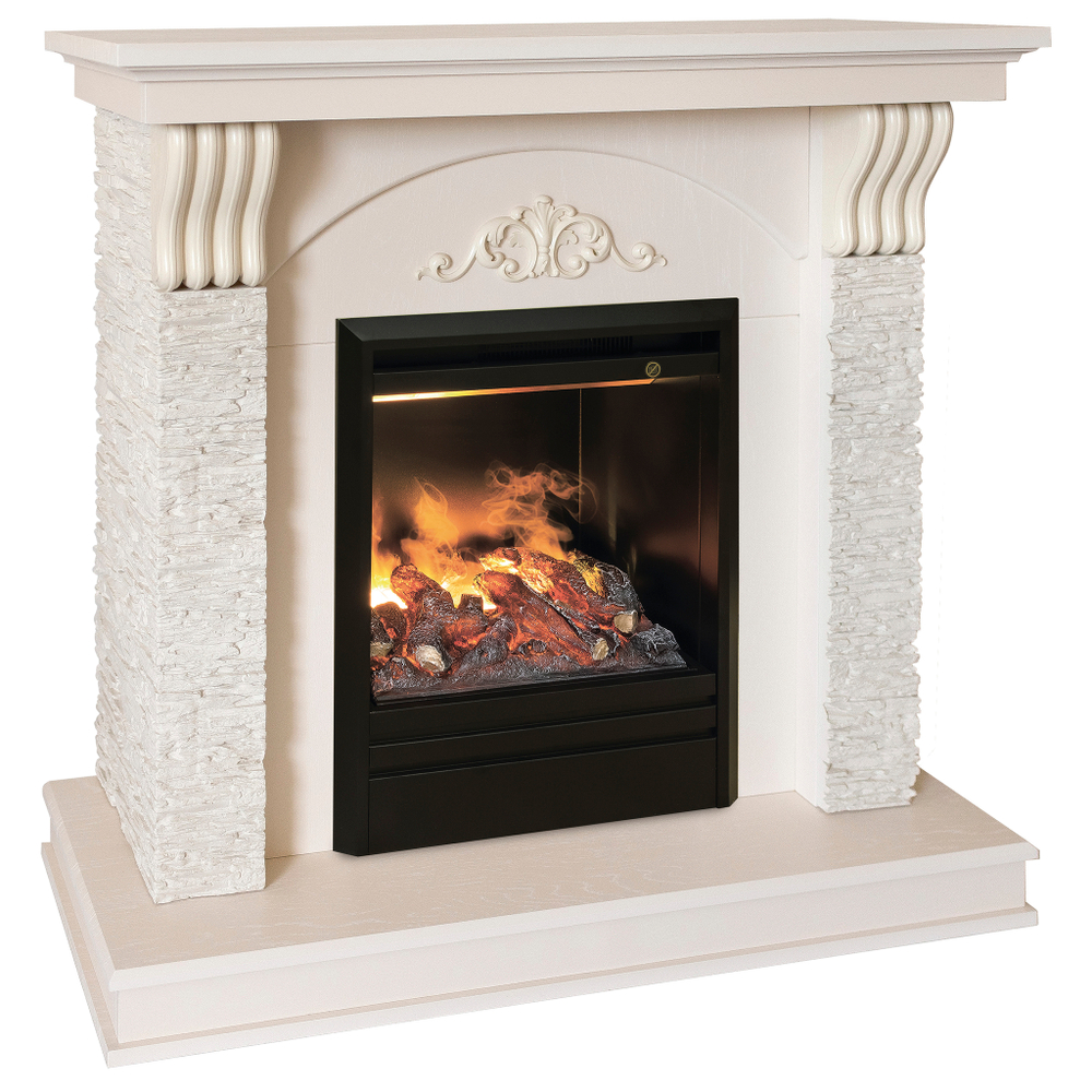 Каминокомплект Real Flame Corfino WT с очагом 3D Olympic