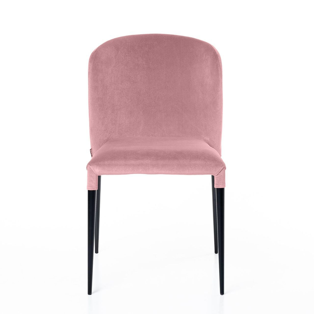 Стул Albert (Альберт), бархат пудровый 15