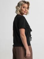 Блуза праздничная Риана ХИТ (черная) Б15078-5М LT Collection