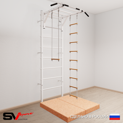Шведская стенка Sv Sport 5384 (Турник рукоход/Лестница/Трапеция/Мат 1м)