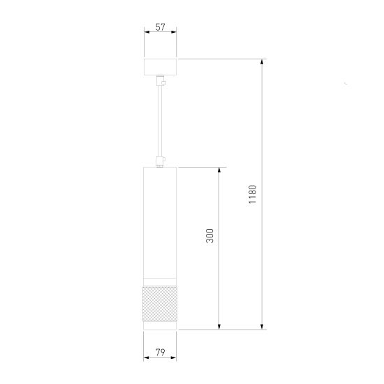 DLN108 GU10 / подвесной светильник / белый/серебро
