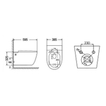 Комплект ABBER подвесной унитаз Bequem AC1107P белый с импульсным смывом с инсталляцией AC0101P