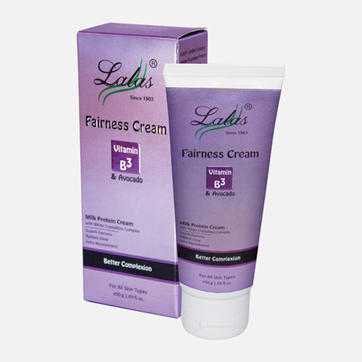 Крем для лица Lalas Fairness Cream осветляющий, для всех типов кожи, защита от УФ лучей, 50 гр