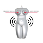 Пышная попка в колготках с двумя входами и вибрацией (Цвет: телесный)