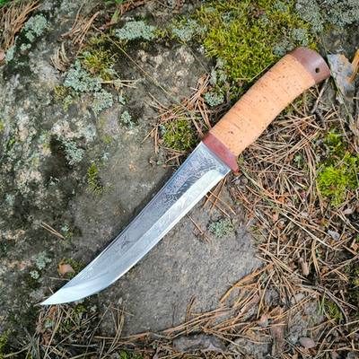 Туристический нож НС-13 Охота (Х50СrМо15) гравировка, Златоуст