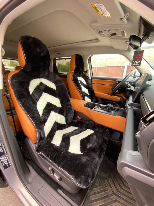 Накидки (2шт) чехлы на сиденье из овечьей шерсти (30%)