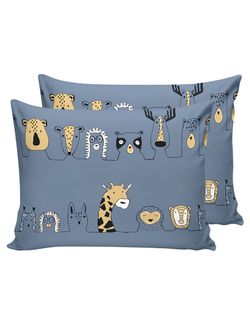 Постельное белье Сказка "Оттава" евро Наволочка 50х70 см 2 шт Простынь на резинке 180х200 см Пододеяльник 200х215 см, перкаль