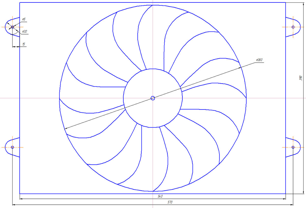 Вентилятор радиатора электрический для УАЗ РИФ