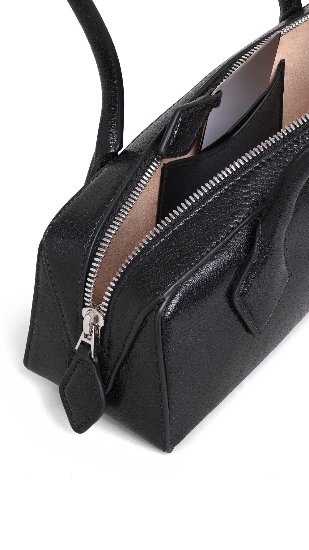 ALAÏA МАЛЕНЬКАЯ КОЖАНАЯ СУМКА LE TECKEL, ЧЕРНЫЙ