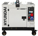 Электростанция дизельная с воздушным охлаждением HYUNDAI DHY 14000SE-T в кожухе