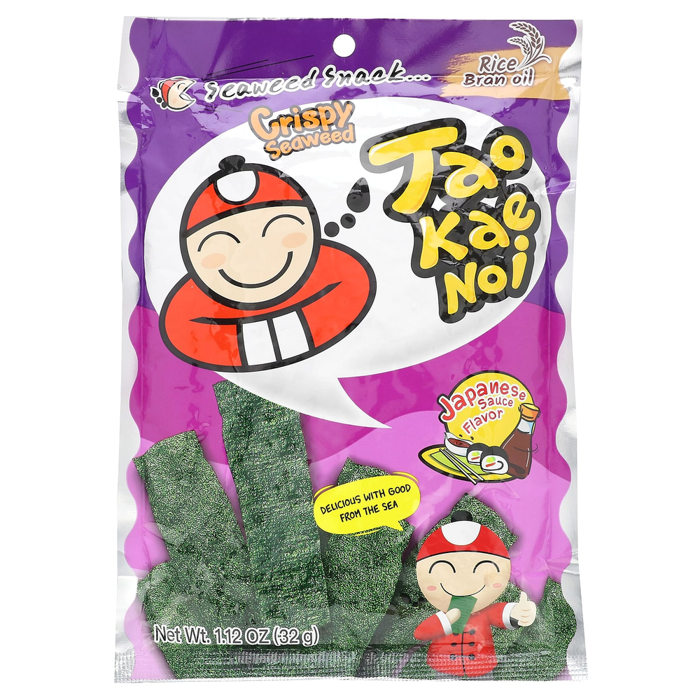 Tao Kae Noi, Crispy Seaweed Snack, японский соус, 32 г (1,12 унции)