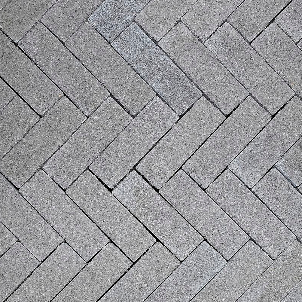 Тротуарная плитка ПАРКЕТ - Гранит Серый