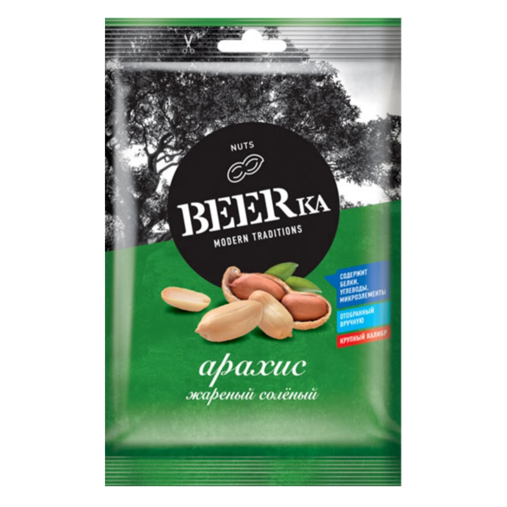Арахис Beerka жареный соленый 30 гр