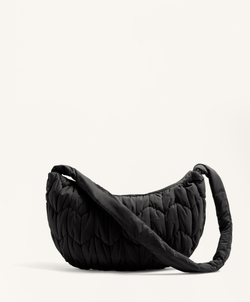 Oysho Стеганая сумка через плечо, черный