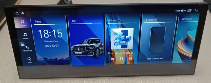 Магнитола для BMW 5 E60 2008-2010 CCC - Kuberg монитор 12.5" в стиле LEXUS на Android 12, 2К экран, Быстрая, CarPlay, 4G SIM-слот