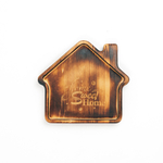 Деревянная менажница из кедра для подачи блюд и закусок с гравировкой "Home, sweet home!"