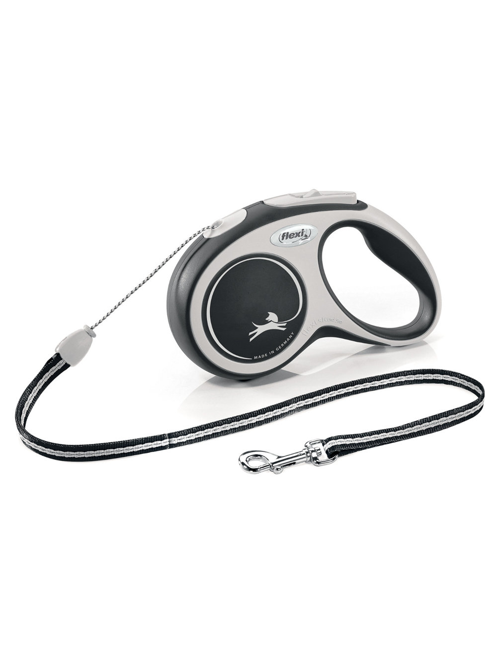 Поводок-рулетка Flexi New Comfort S. Трос 5 м. для собак до 12 кг. Черный