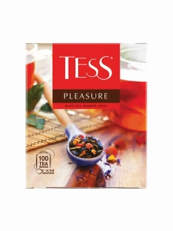 Черный чай с шиповником и яблоком Pleasure в пакетиках, 100 шт