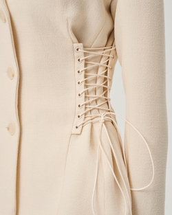 Жакет Croix  (круа) белый завязки на талии