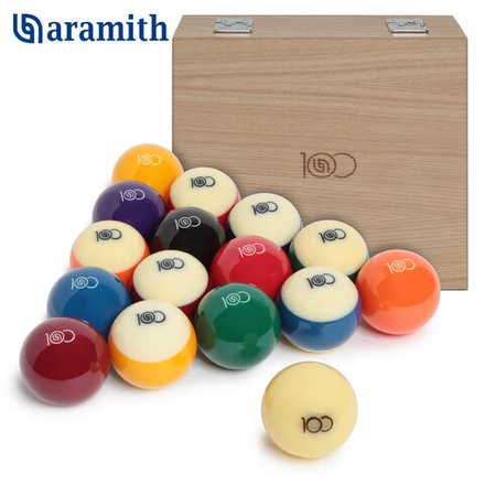Шары для американского пула 57,2 мм "Pool Aramith 100 years Limited Edition"