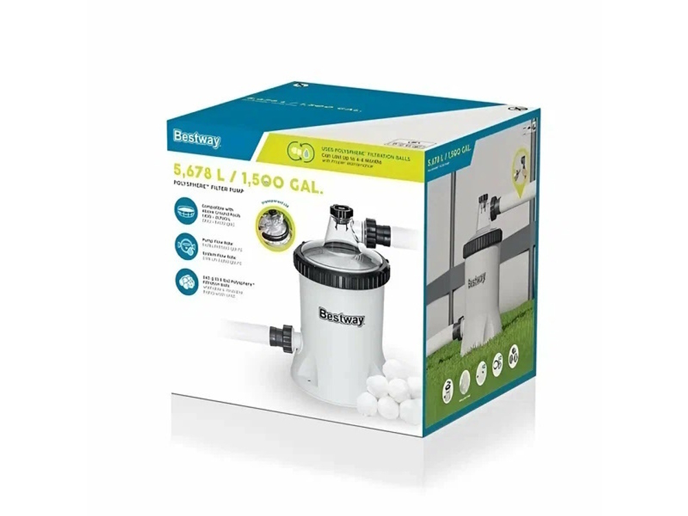 Насос-фильтр для бассейнов 5678л/ч Polysphere Filter Pump Bestway (58870)